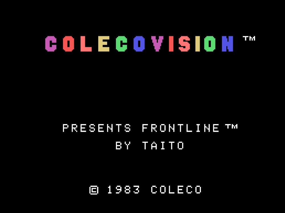 Title Screen of Front Line for Colecovision